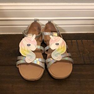 Girls H & M Unicorn Sandals